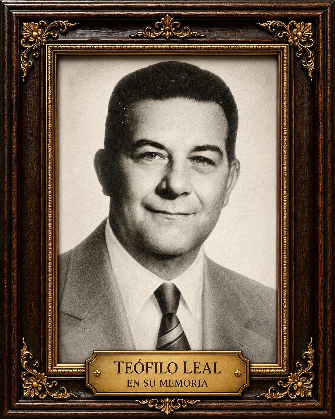Cuadro conmemorativo de Teófilo Leal Berra